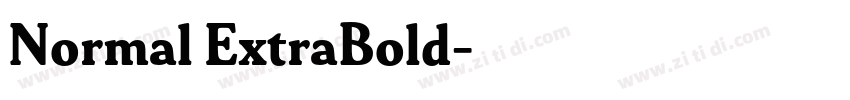 Normal ExtraBold字体转换